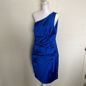 Davids Bridal One Shoulder Style 85106 bridesmaid dress